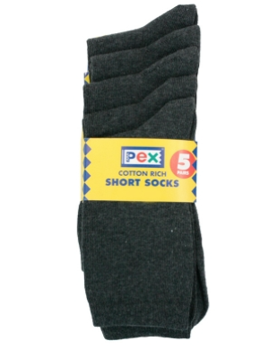 Ankle Socks 5 pack - Charcoal
